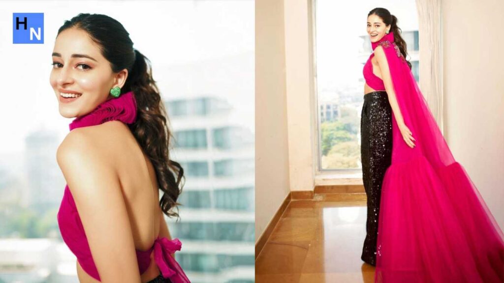 ananya pandey fuschia outfit look